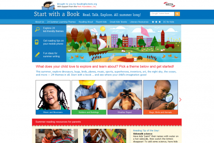 Screengrab from Start With A Book website.